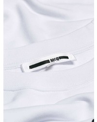 Sweat-shirt brodé blanc et noir McQ Alexander McQueen
