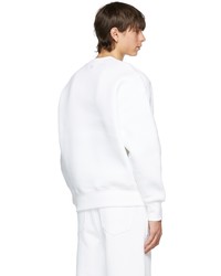 Sweat-shirt brodé blanc et noir AMI Alexandre Mattiussi
