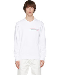 Sweat-shirt brodé blanc Alexander McQueen