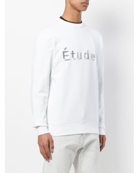 Sweat-shirt brodé blanc Études