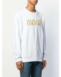 Sweat-shirt brodé blanc VERSACE JEANS COUTURE