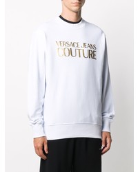 Sweat-shirt brodé blanc VERSACE JEANS COUTURE