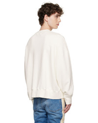 Sweat-shirt brodé blanc Palm Angels