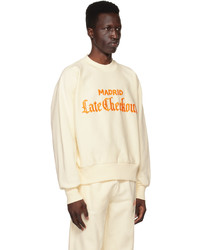 Sweat-shirt brodé blanc Late Checkout