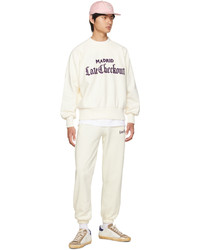 Sweat-shirt brodé blanc Late Checkout