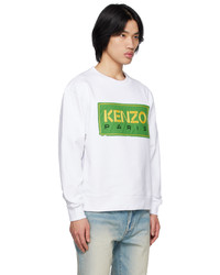 Sweat-shirt brodé blanc Kenzo