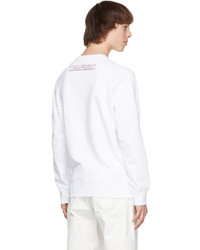 Sweat-shirt brodé blanc Alexander McQueen