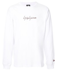 Sweat-shirt brodé blanc Yohji Yamamoto