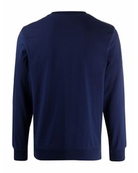 Sweat-shirt brodé bleu marine Moschino