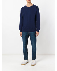 Sweat-shirt brodé bleu marine Stella McCartney