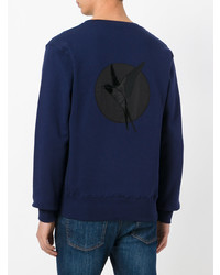 Sweat-shirt brodé bleu marine Stella McCartney