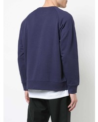 Sweat-shirt brodé bleu marine Second/Layer