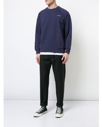 Sweat-shirt brodé bleu marine Second/Layer