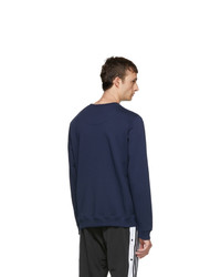 Sweat-shirt brodé bleu marine Kenzo