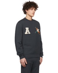 Sweat-shirt brodé gris foncé Axel Arigato