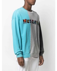 Sweat-shirt brodé gris Moschino