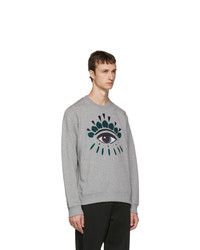 Sweat-shirt brodé gris Kenzo