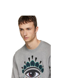 Sweat-shirt brodé gris Kenzo