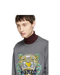 Sweat-shirt brodé gris Kenzo