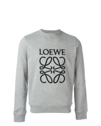 Sweat-shirt brodé gris Loewe