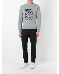 Sweat-shirt brodé gris Loewe