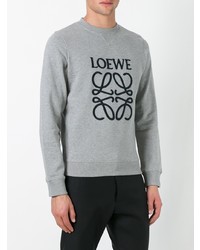 Sweat-shirt brodé gris Loewe