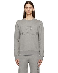 Sweat-shirt brodé gris Moncler