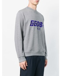 Sweat-shirt brodé gris Golden Goose Deluxe Brand