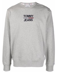 Sweat-shirt brodé gris Tommy Jeans