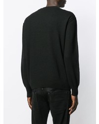 Sweat-shirt brodé noir et blanc Givenchy