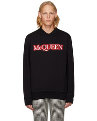 Sweat-shirt brodé noir Alexander McQueen