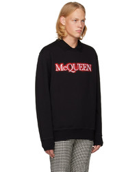 Sweat-shirt brodé noir Alexander McQueen