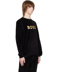 Sweat-shirt brodé noir BOSS