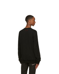 Sweat-shirt brodé noir Alexander McQueen