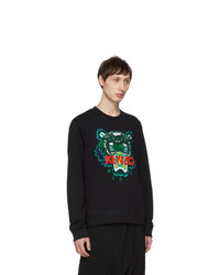 Sweat-shirt brodé noir Kenzo