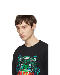 Sweat-shirt brodé noir Kenzo