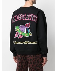 Sweat-shirt brodé noir Moschino