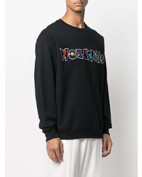 Sweat-shirt brodé noir Moschino