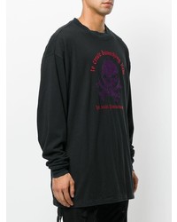 Sweat-shirt brodé noir Unravel Project