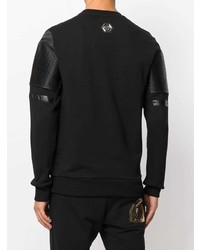 Sweat-shirt brodé noir Philipp Plein