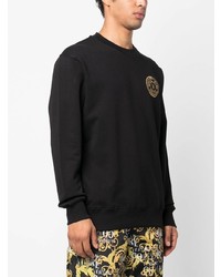 Sweat-shirt brodé noir VERSACE JEANS COUTURE