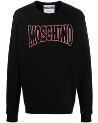 Sweat-shirt brodé noir Moschino