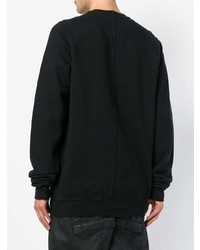 Sweat-shirt brodé noir Rick Owens DRKSHDW