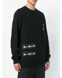 Sweat-shirt brodé noir Rick Owens DRKSHDW