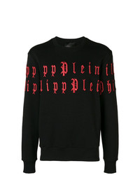 Sweat-shirt brodé noir Philipp Plein