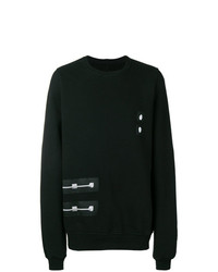 Sweat-shirt brodé noir Rick Owens DRKSHDW