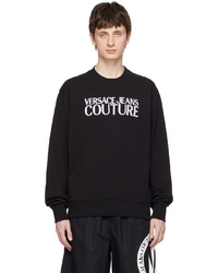 Sweat-shirt brodé noir VERSACE JEANS COUTURE