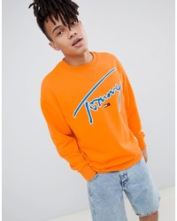 Sweat-shirt brodé orange Tommy Jeans