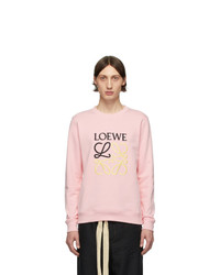 Sweat-shirt brodé rose Loewe