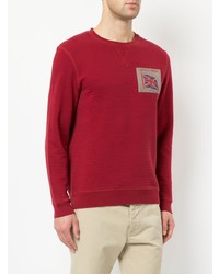 Sweat-shirt brodé rouge Kent & Curwen